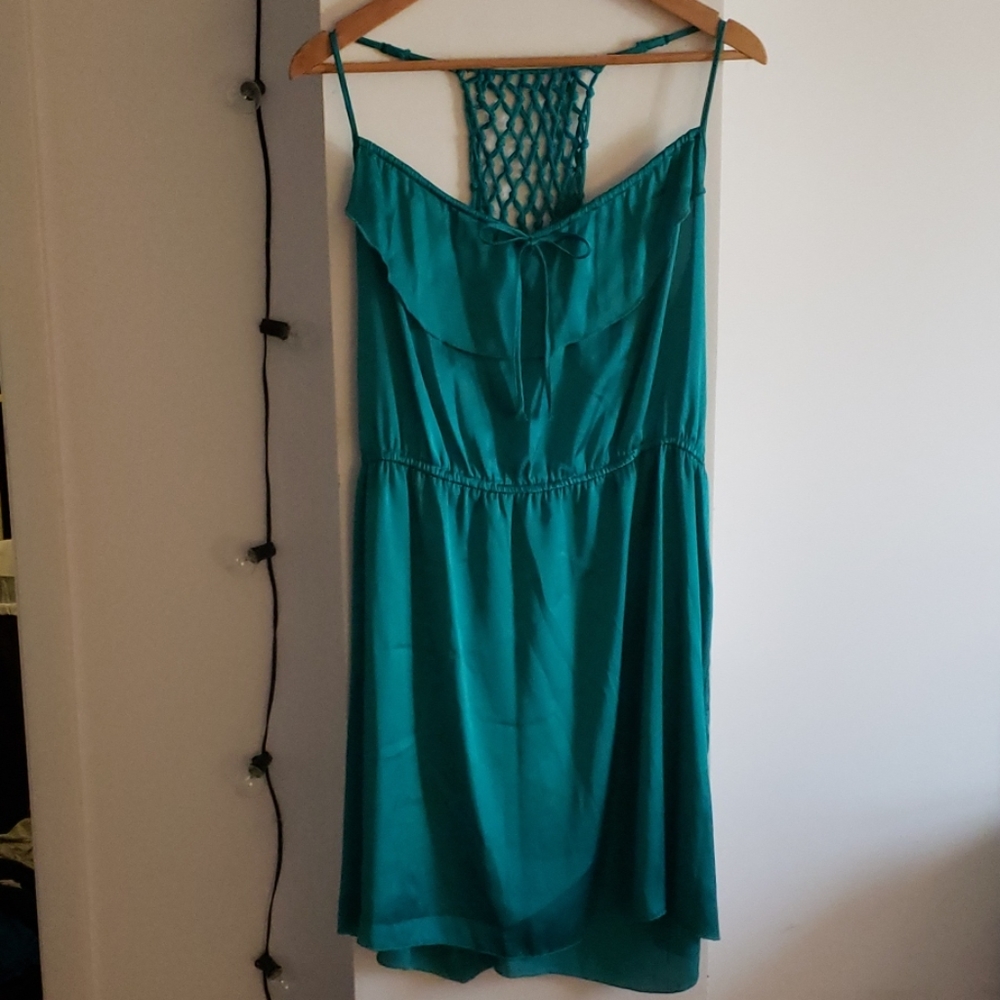 Xhilaration Aqua / Teal Macrame Tunic